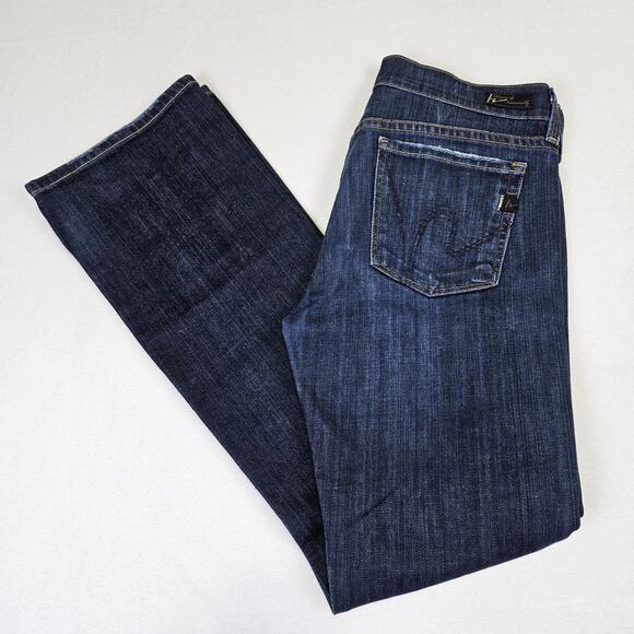 Citizens Of Humanity Womens Dita Bootcut Jean Dark Wash Low Rise Western Blue 27 - Picture 2 of 16